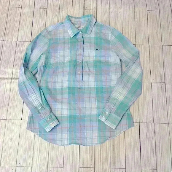 Vineyard Vines Tops - Vinyard Vines Little River Plaid Popover
